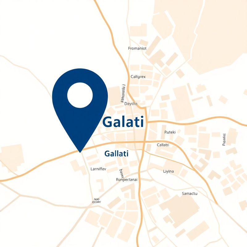 Hartă orientativă a străzii Brăilei din Galați